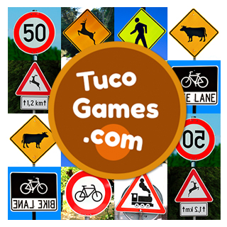 Free memory card game for seniors and adults: Traffic sign images